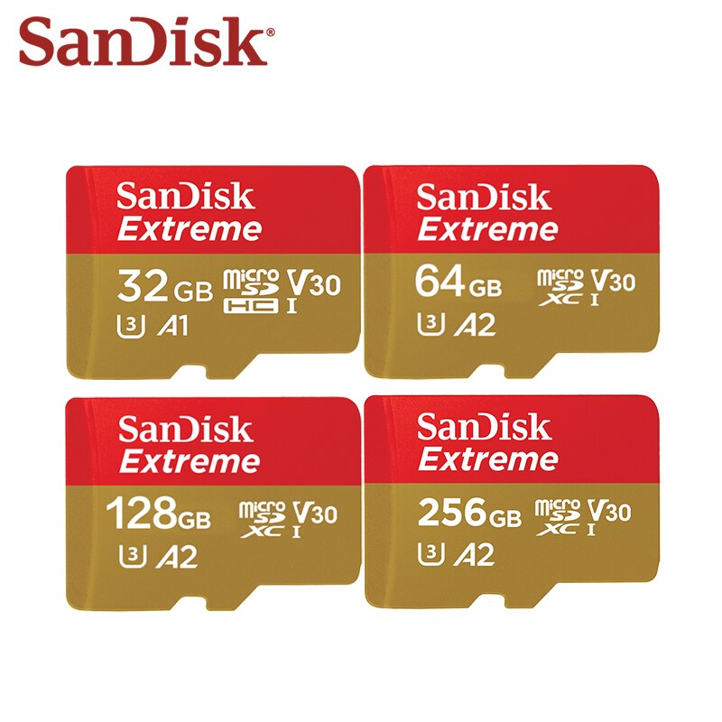 Sandisk ͽƮ ũ SD ī,  º  ֿܼ, 128GB A2 ޸ ī, 32GB V30 U3 ÷ ī, 64GB TF ޸ ī